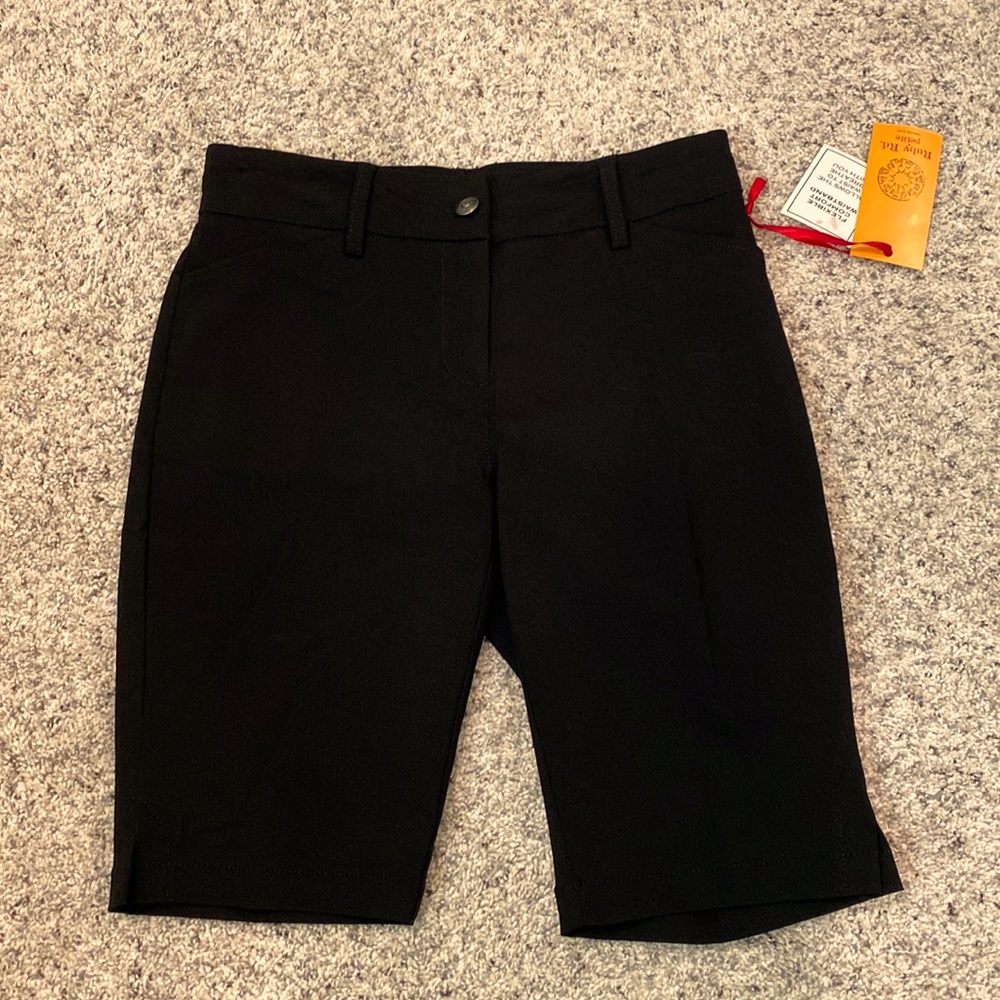 Ruby Rd. Black Bermuda shorts stretch 4